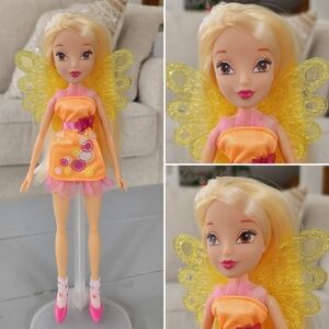 Rainbow Winx Club City Girl Stella Fairy Doll Butterfly Italian Version Blonde